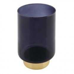 Waxinelichthouder Woood blauw