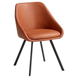 stoel roestbruin koper oranje