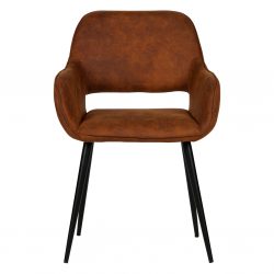 FAb interieurhulp interieurstijl industrieel stoel cognac leer basic label