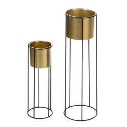 raw chic goud zwart bloempot