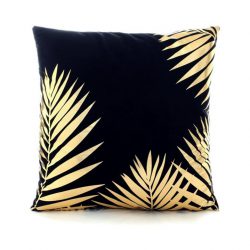raw chic goud zwart kussen botanisch